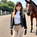 乗馬クラブに来た妹 5枚目