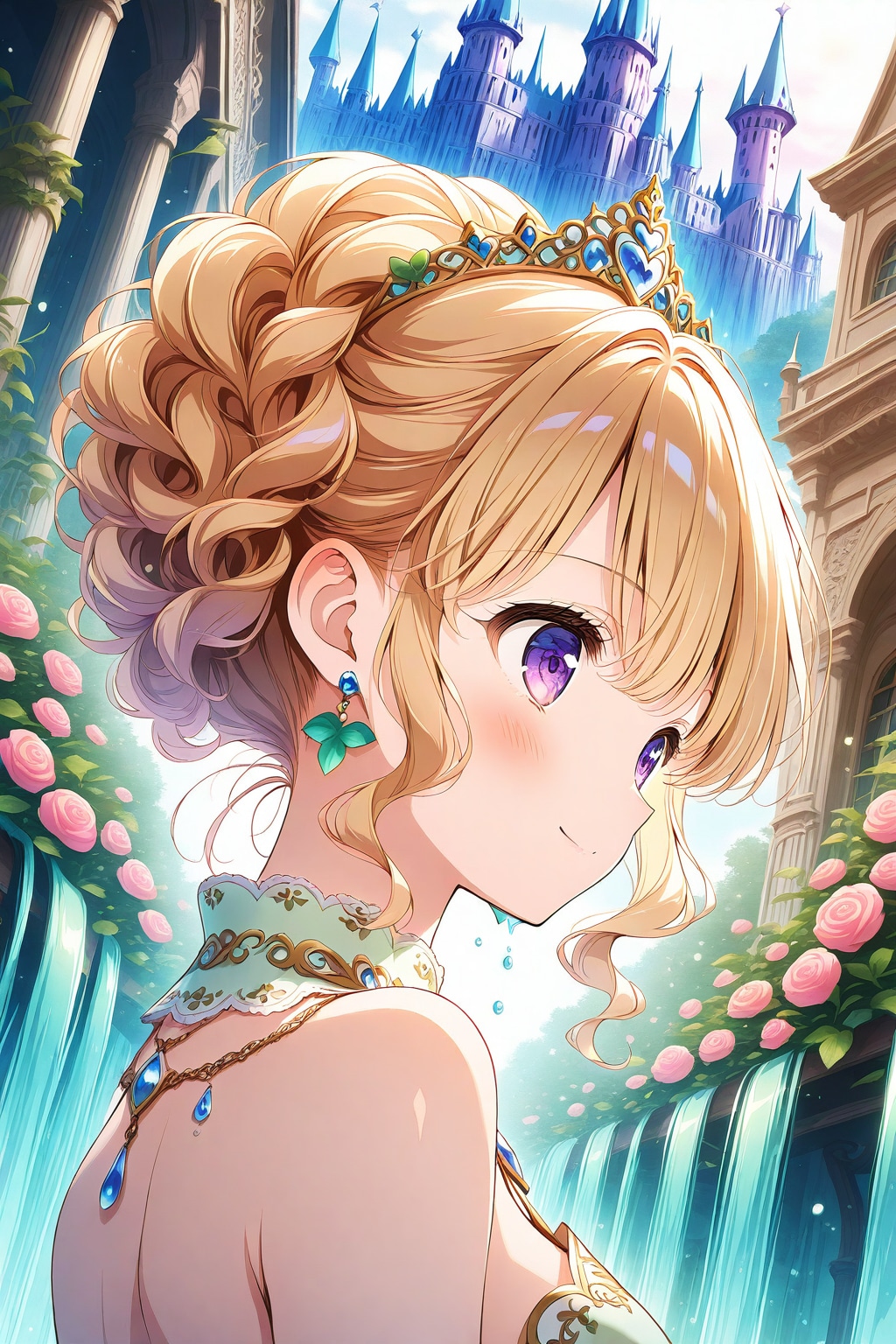 髪をアップしたミント姫