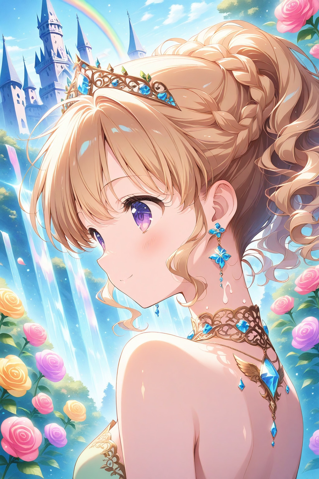 髪をアップしたミント姫