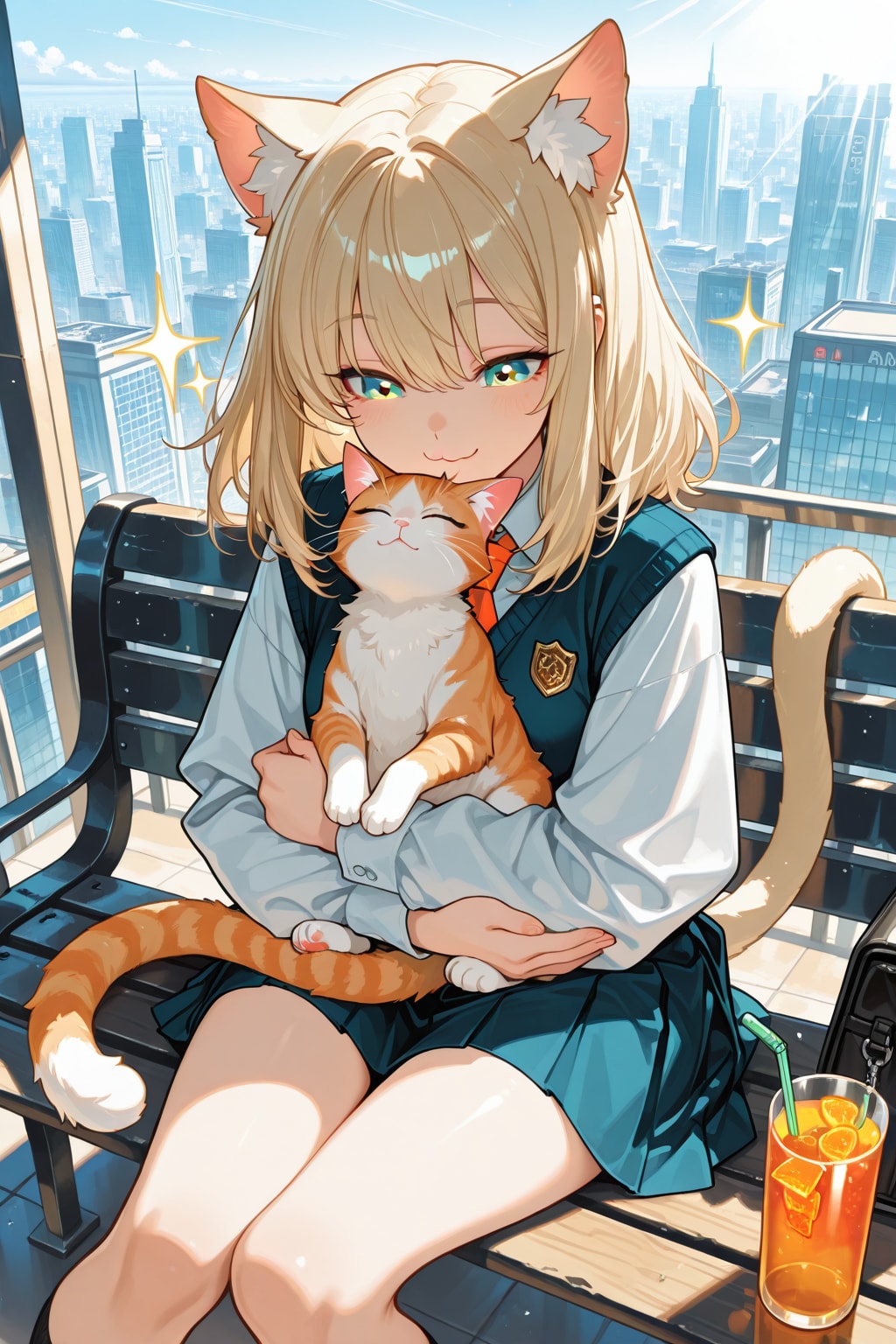 猫耳娘と猫