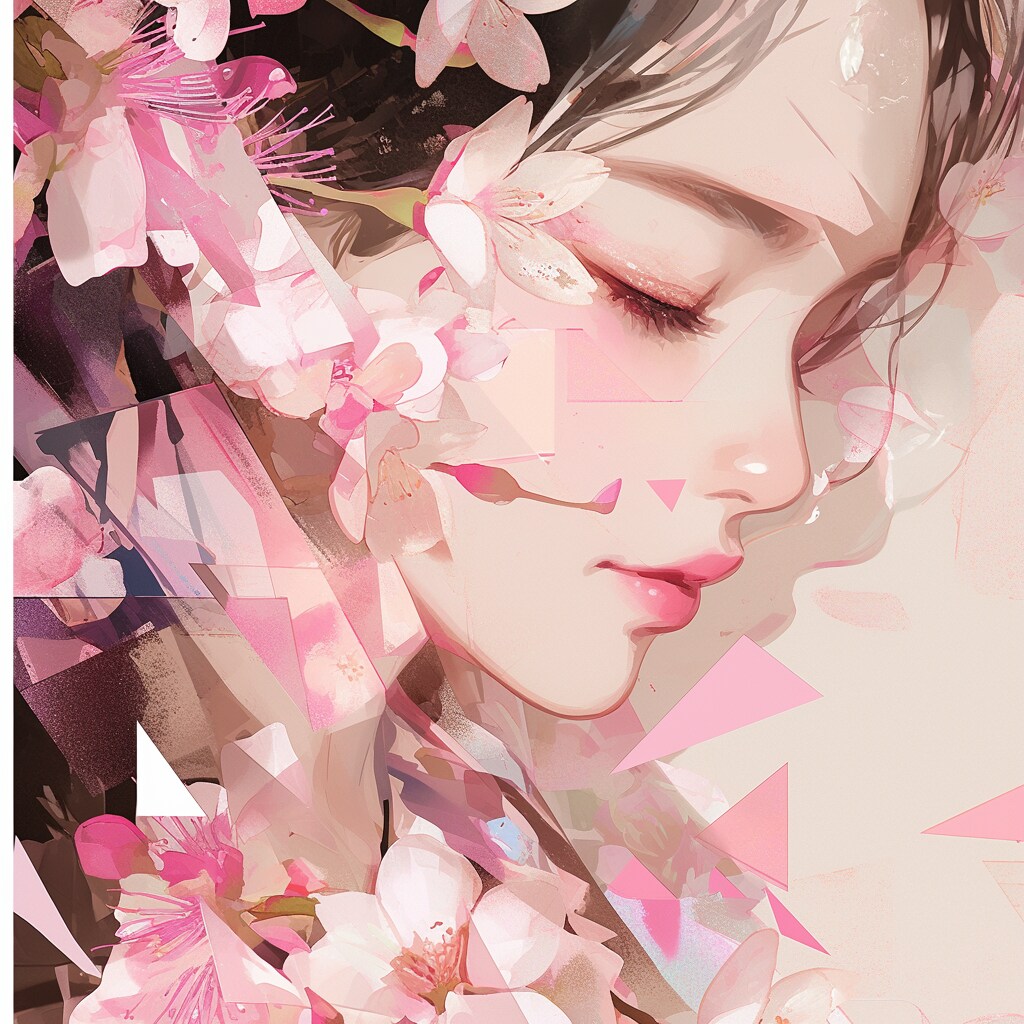 桜吹雪に打たれて