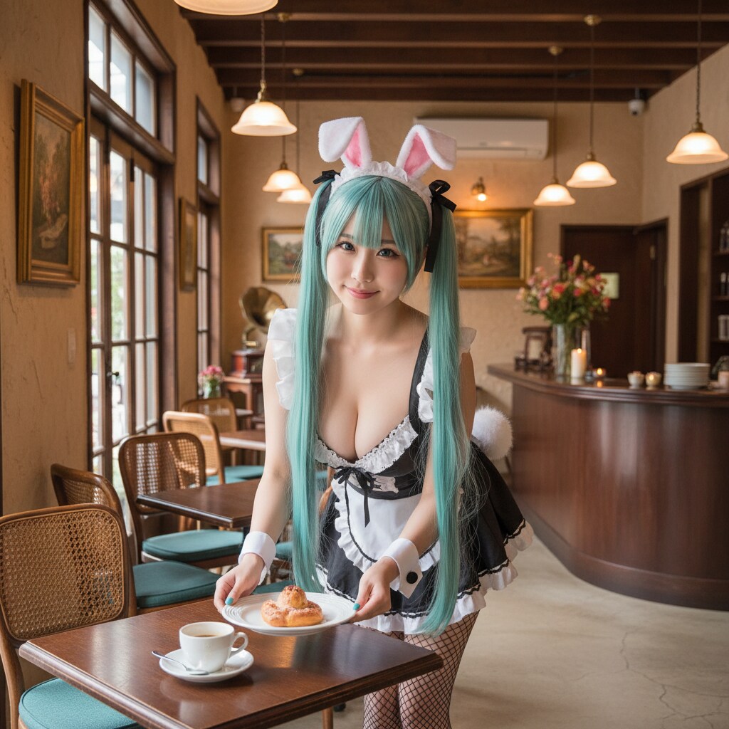 みどツイさん。カフェ。うさ耳メイド。ジャマイカブルーマウンテンコーヒーの日