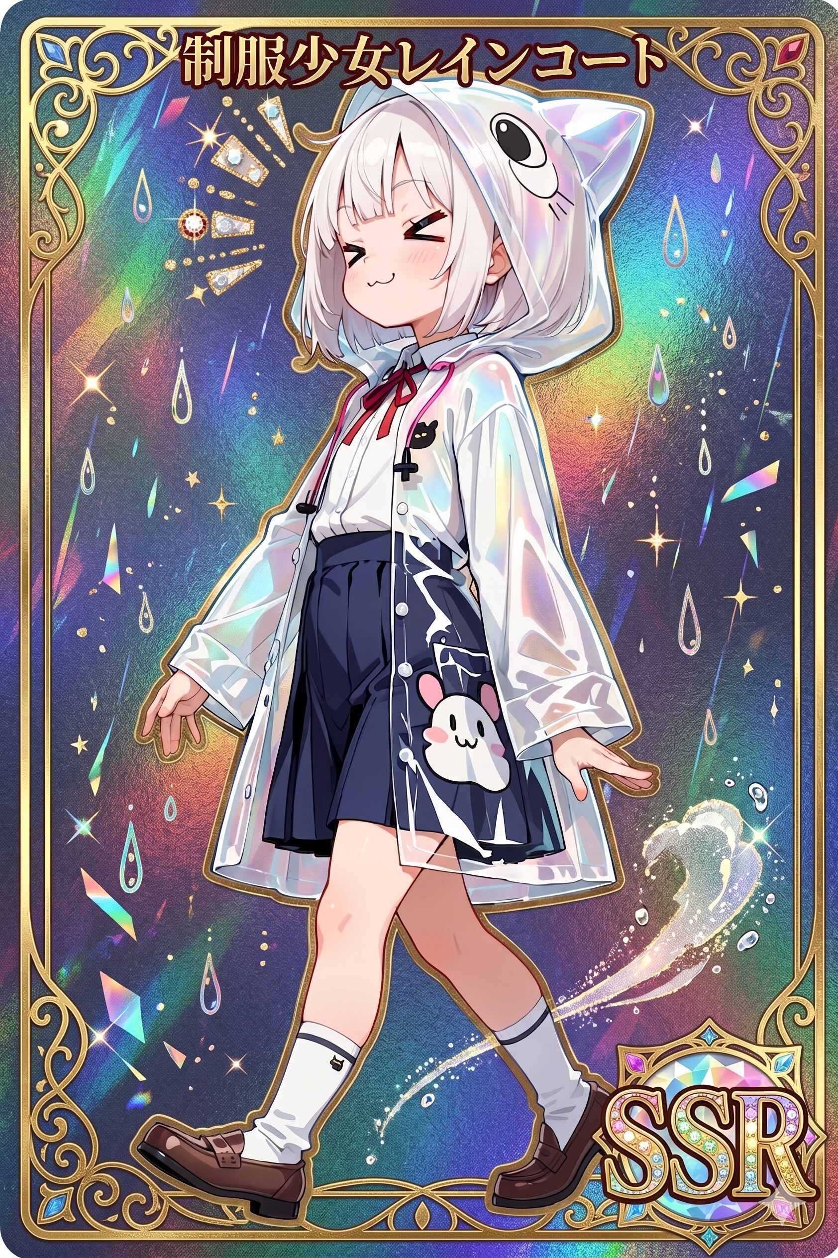 制服少女レインコート！ | の人気AIイラスト・グラビア