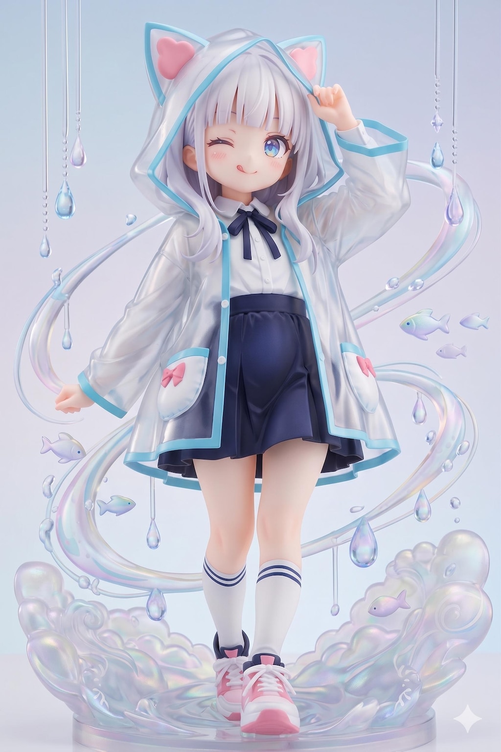 制服少女レインコート！