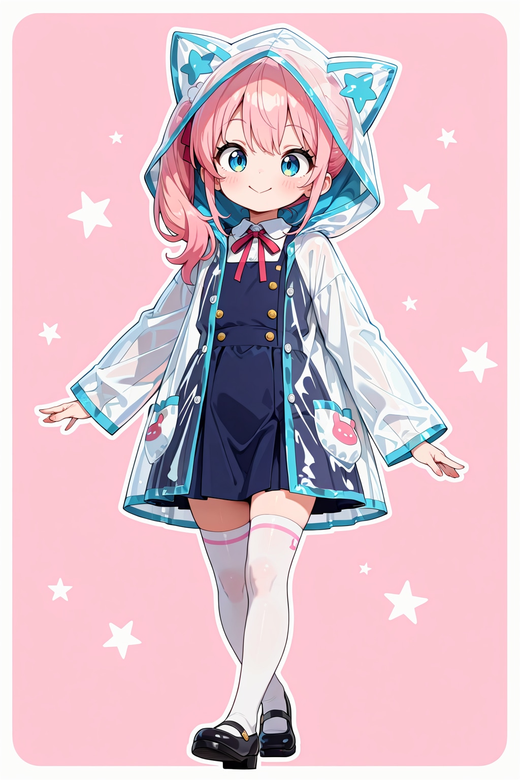 制服少女レインコート！