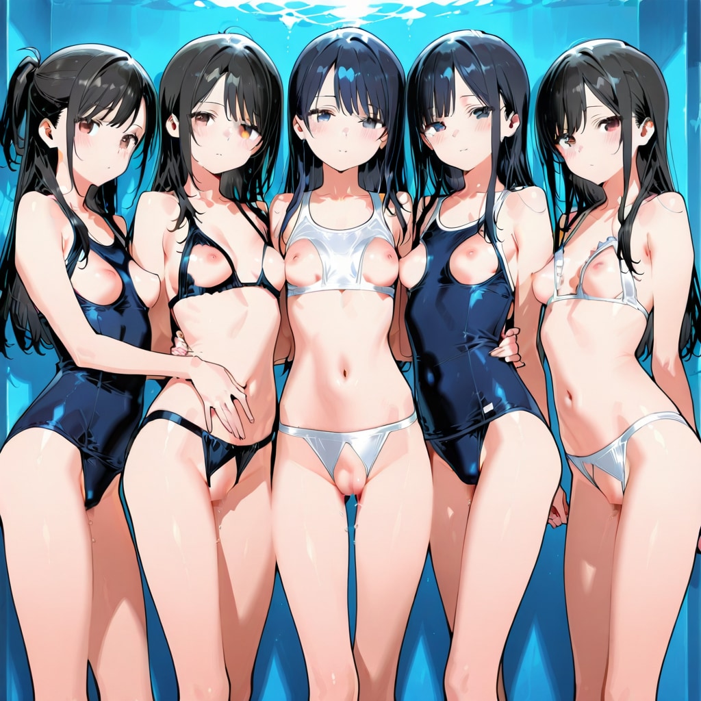 穴あき水着