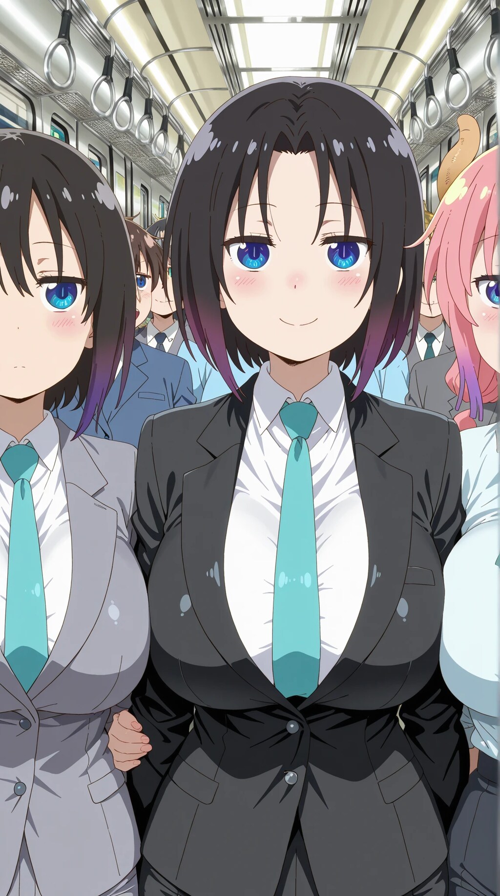 小林さんちのメイドラゴン　エルマ　🐲　満員電車！