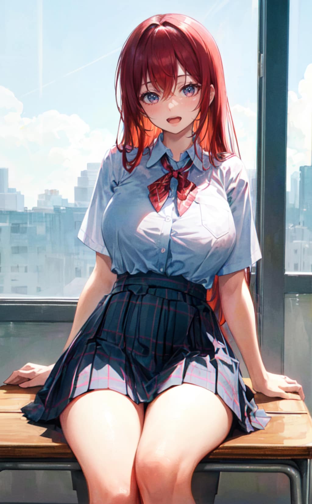 ただ机に座っているだけの女子高生