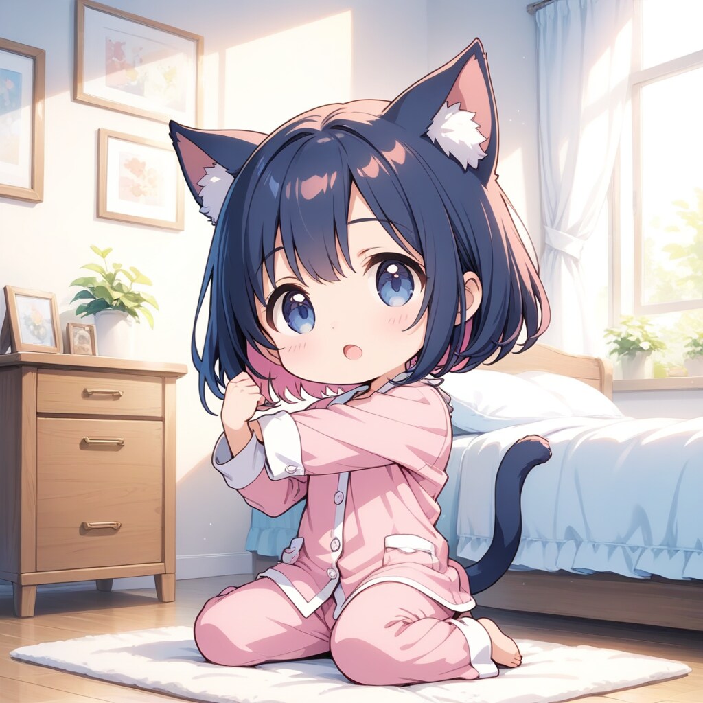 おはようにゃん <2P> | の人気AIイラスト・グラビア