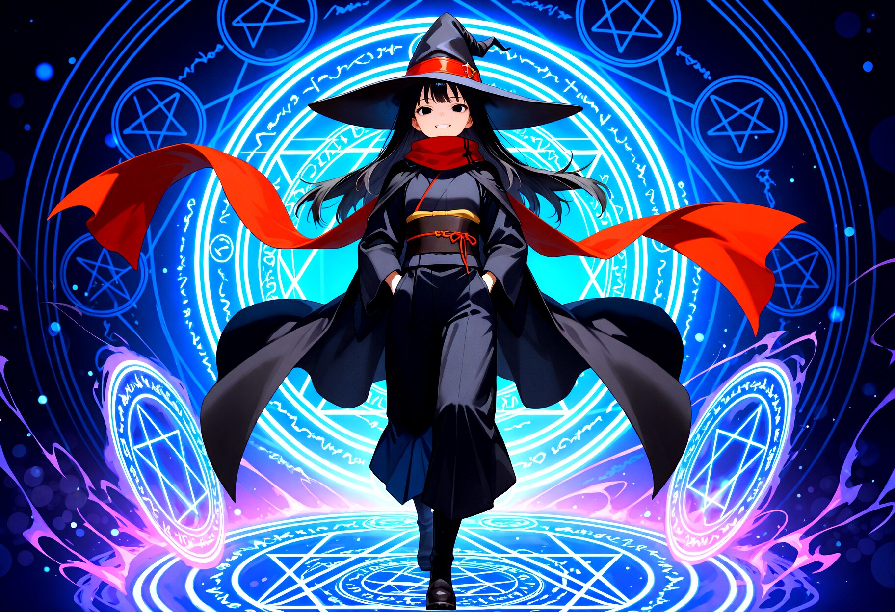 複数魔法陣展開魔女さん