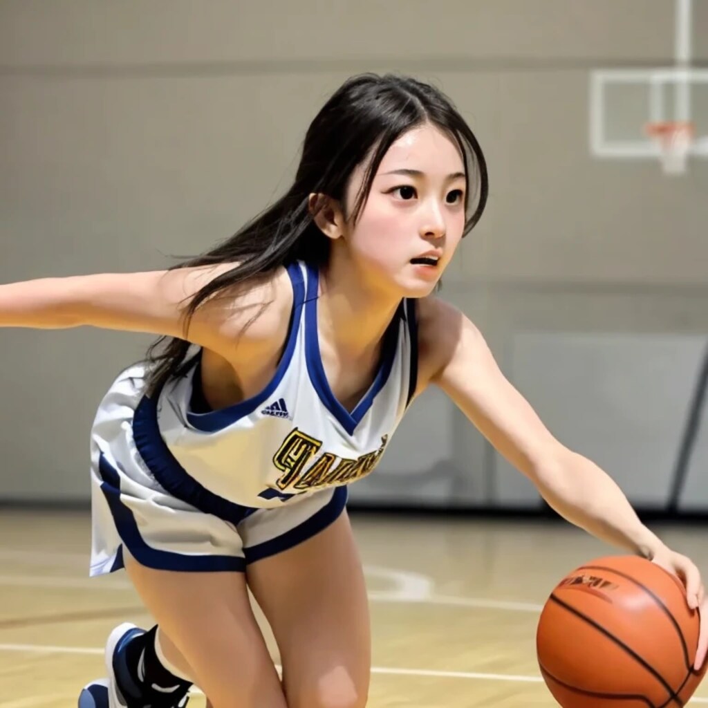 黒髪ロングでユニフォームの美女１４９