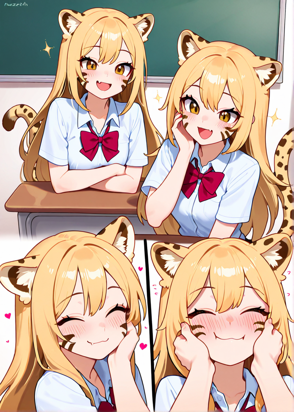 チーターちゃんはスキンシップが好き