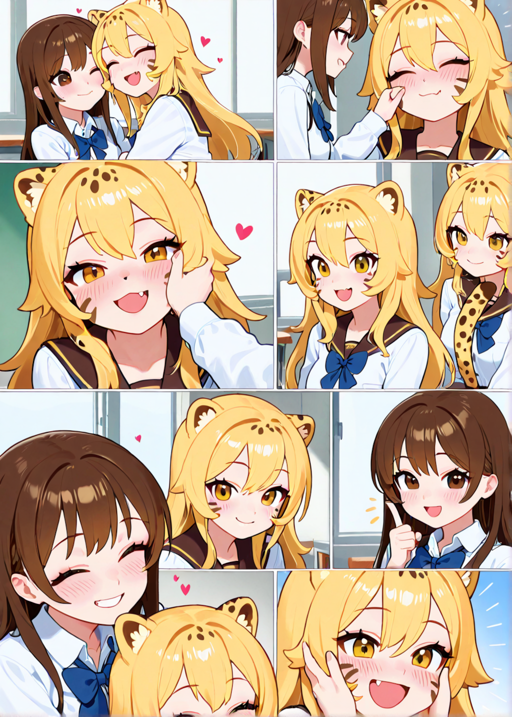 チーターちゃんはスキンシップが好き