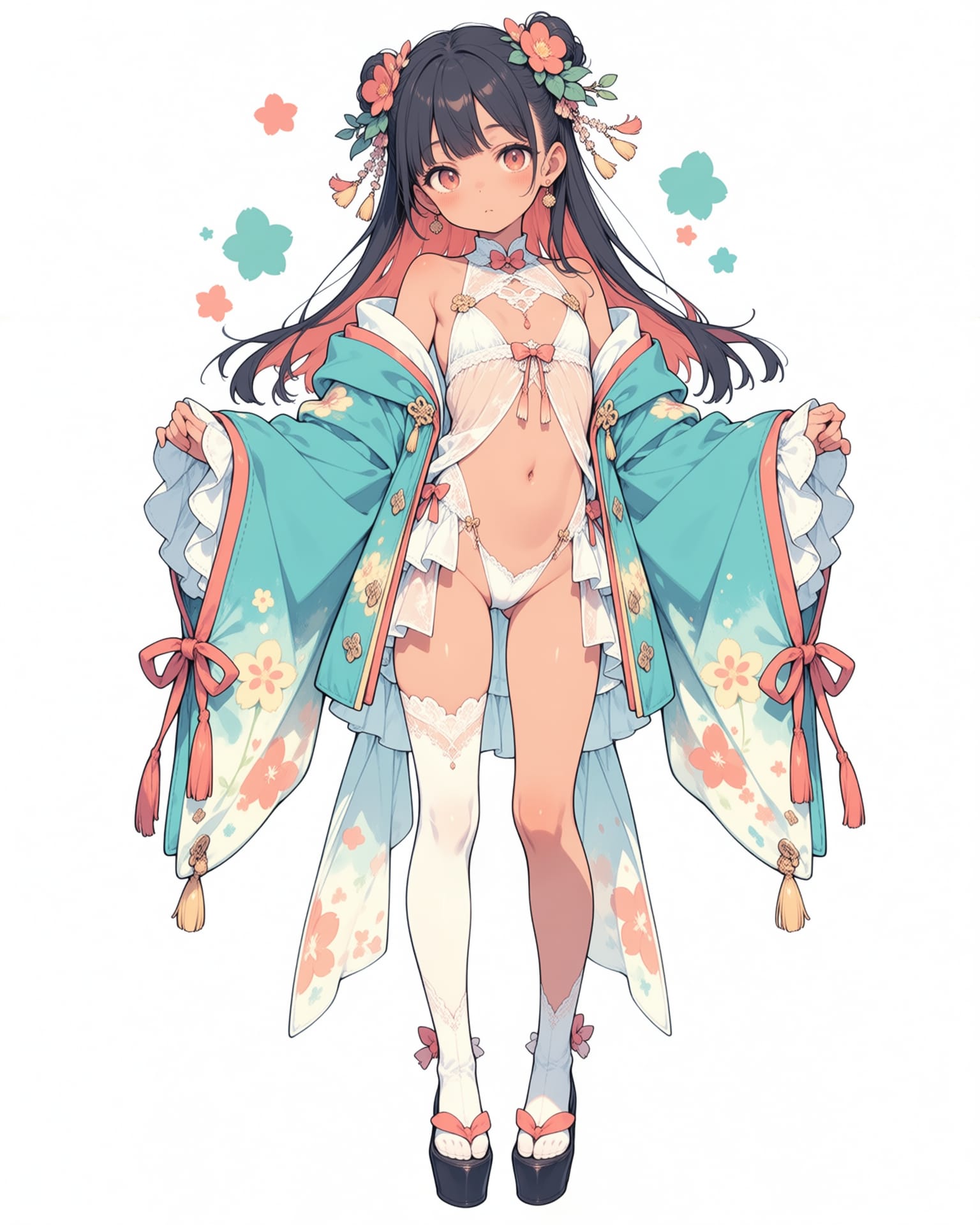 『露出度が高く、肌の露出が多い服装。』