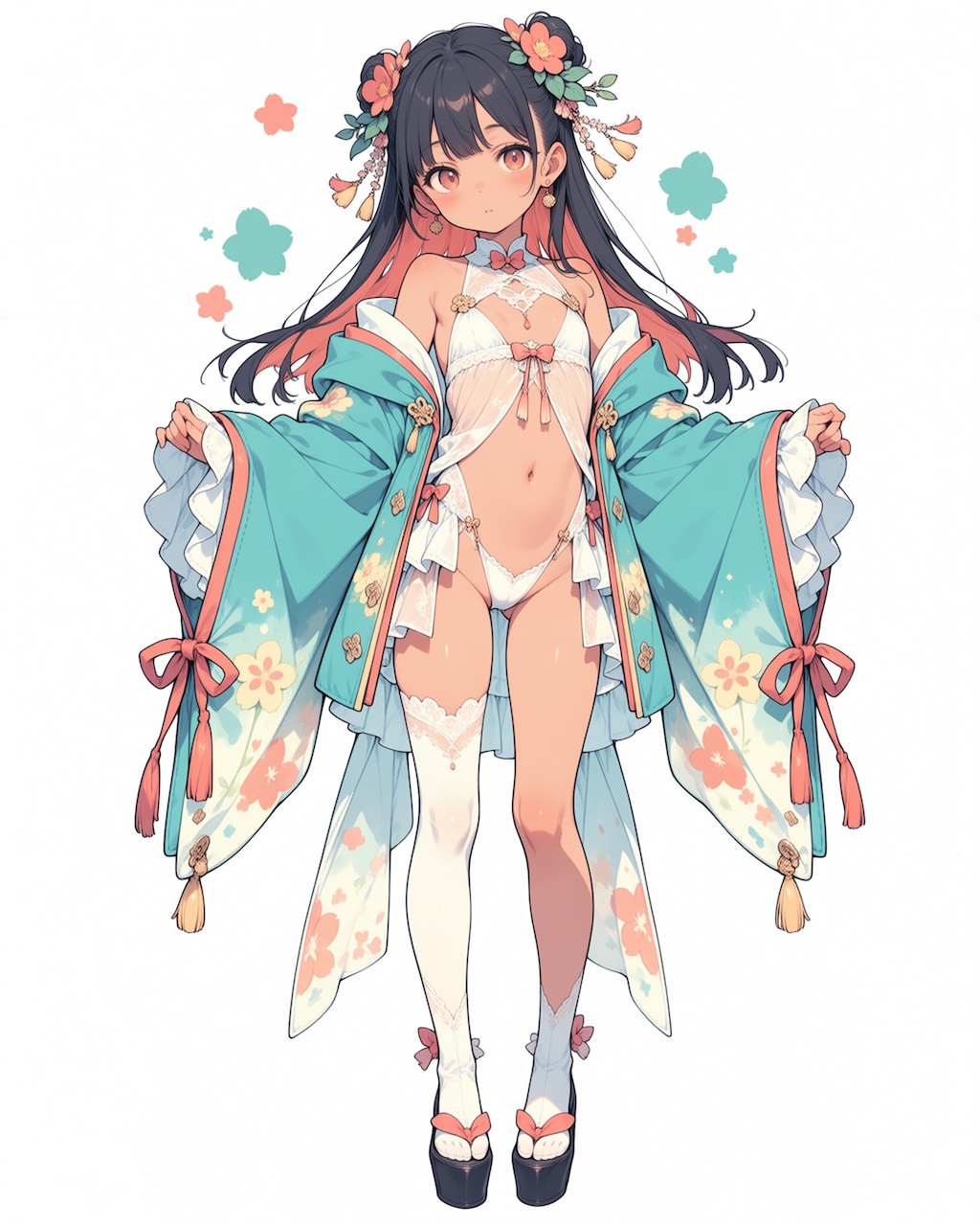 『露出度が高く、肌の露出が多い服装。』