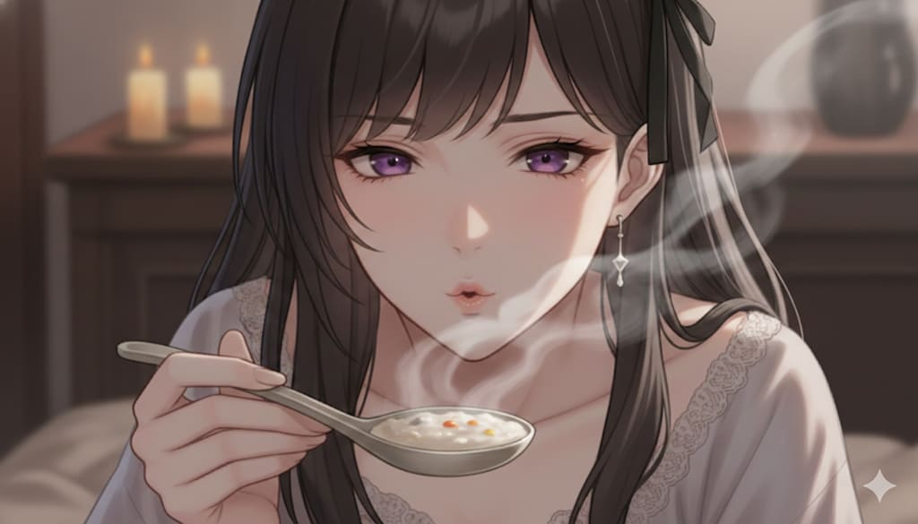 おかゆ、ふーふー