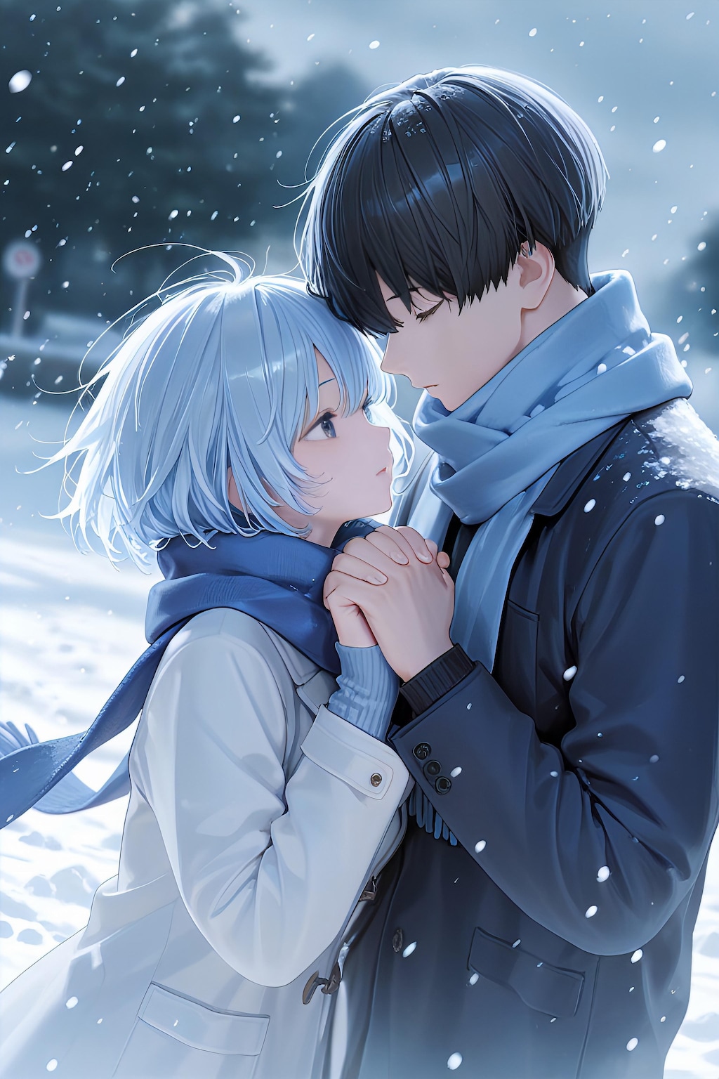 吹雪の中の切ない誓い