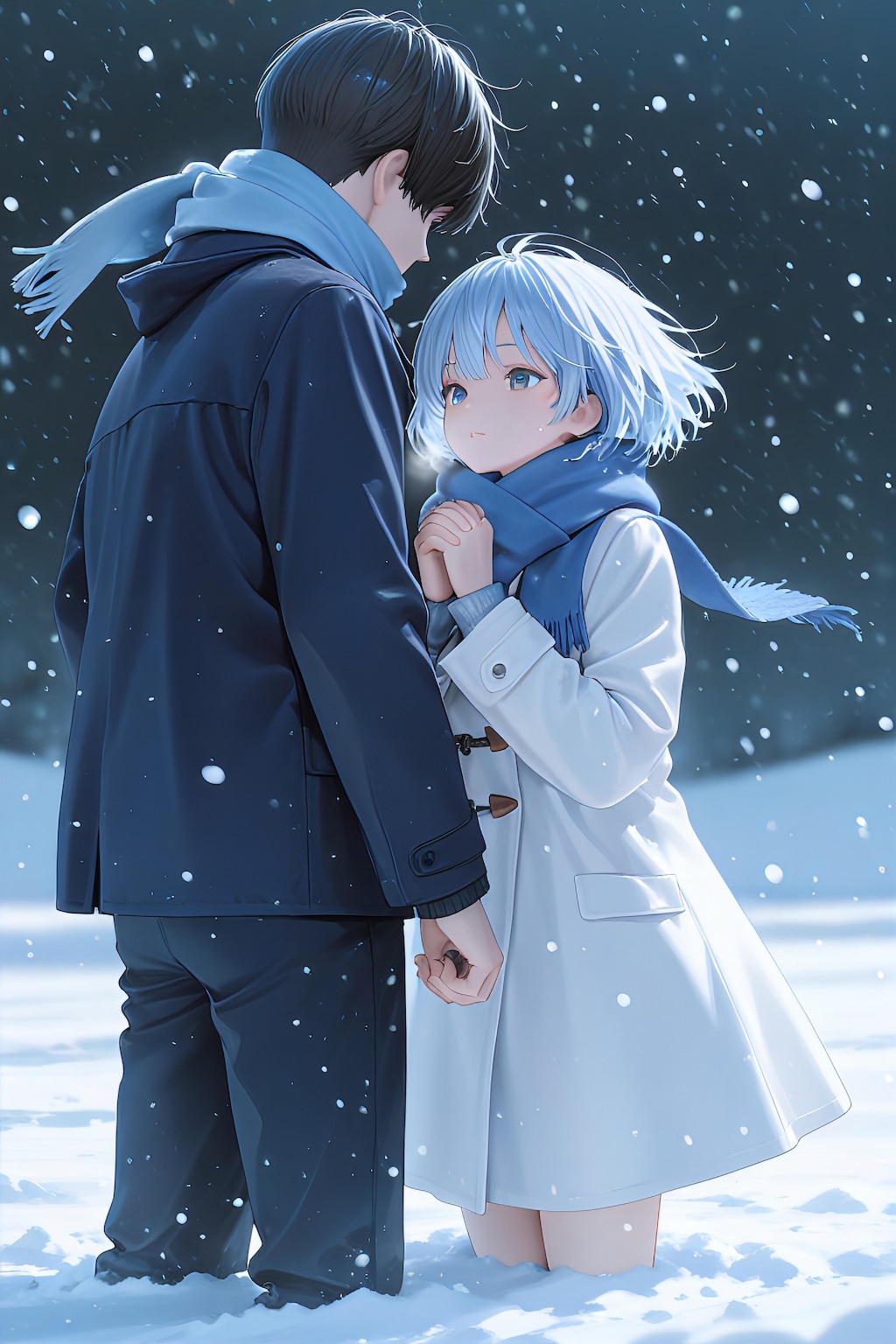 吹雪の中の切ない誓い