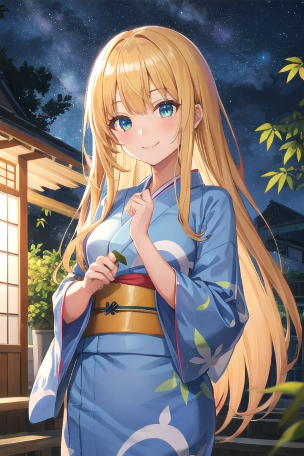 ちちぷいちゃんの浴衣で七夕前夜👘🎋