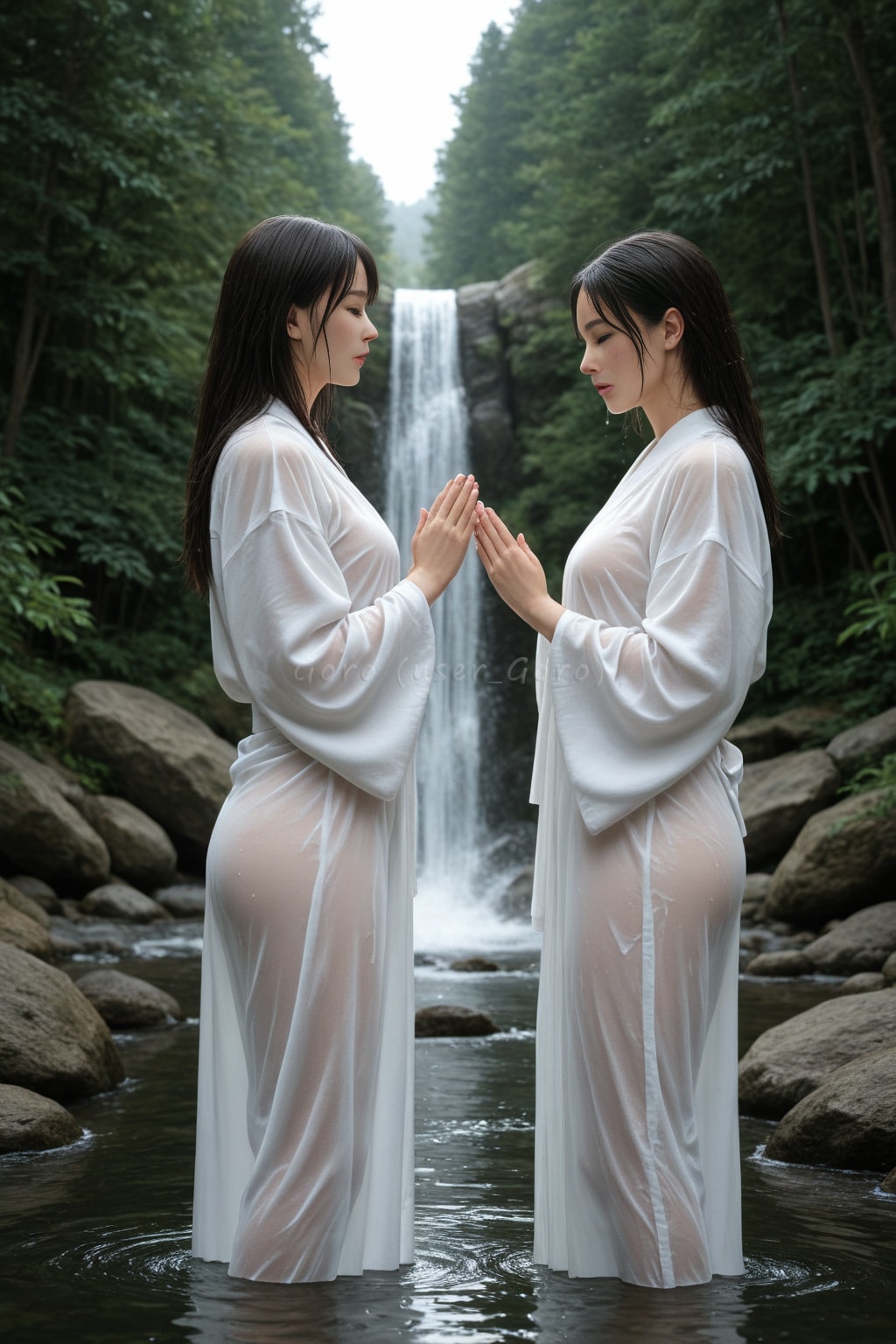 祈り、滝の前で(R-15)