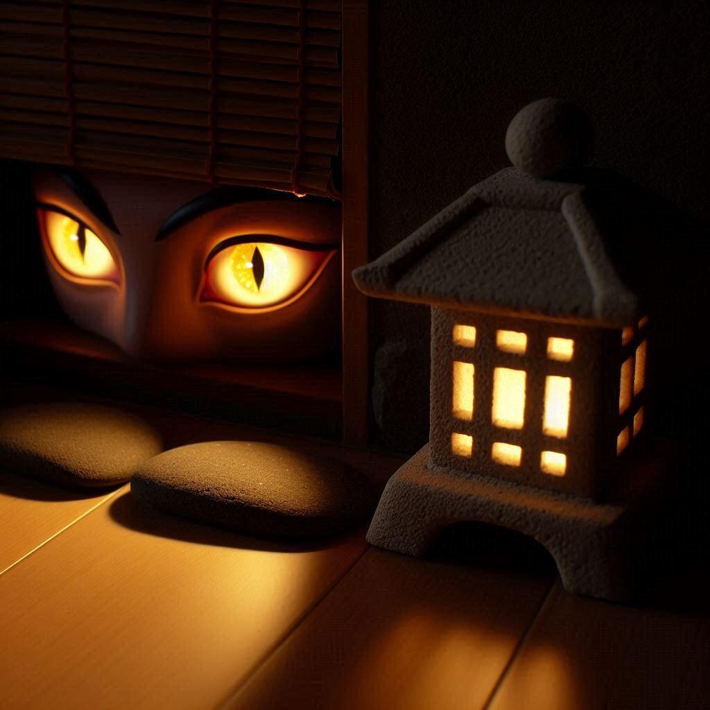 光る眼といしころ