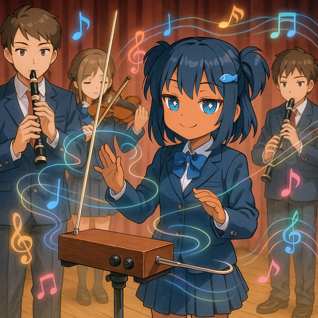テルミンを弾くこなつちゃん