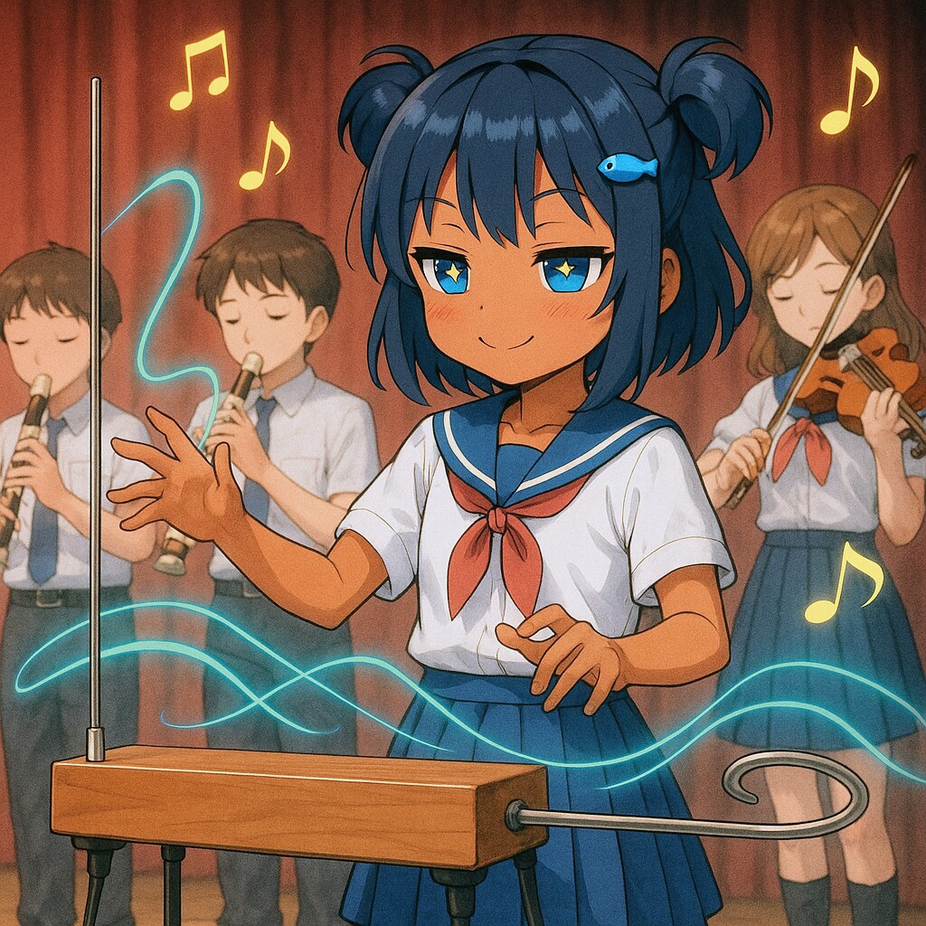 テルミンを弾くこなつちゃん