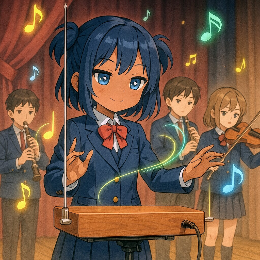 テルミンを弾くこなつちゃん