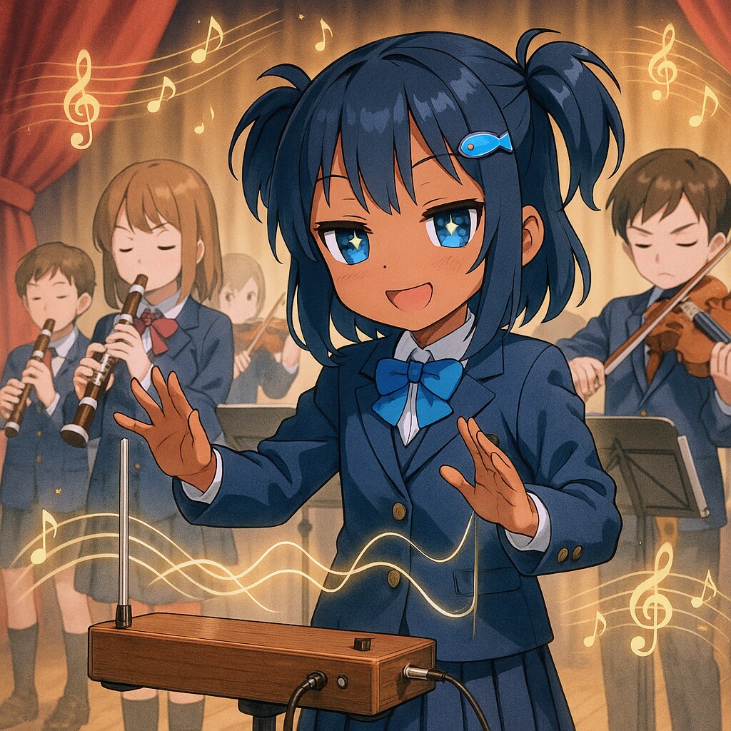 テルミンを弾くこなつちゃん