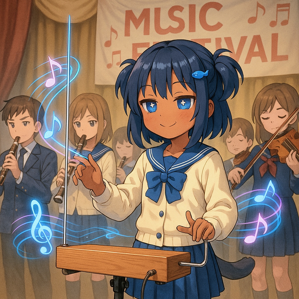 テルミンを弾くこなつちゃん