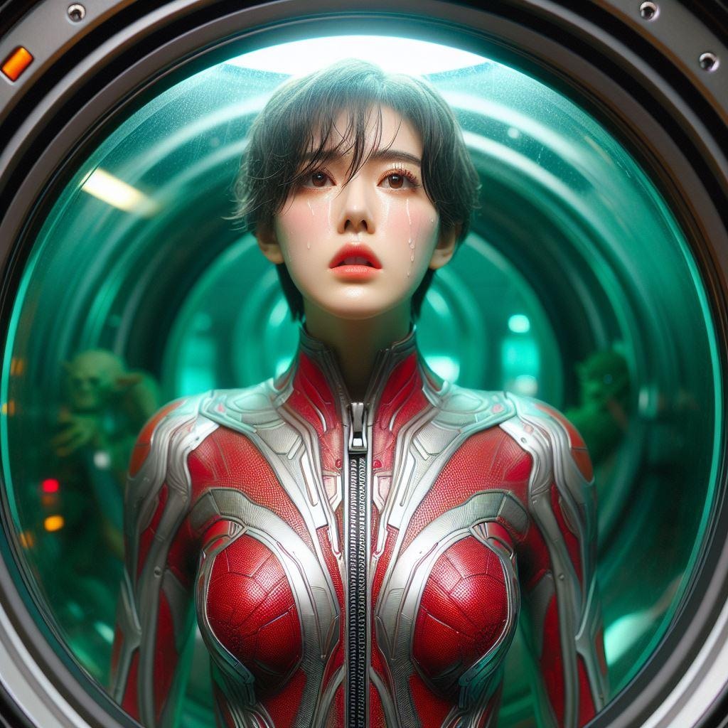 敗北したレッドレディはお仕置きカプセルの中に入れられて…#2