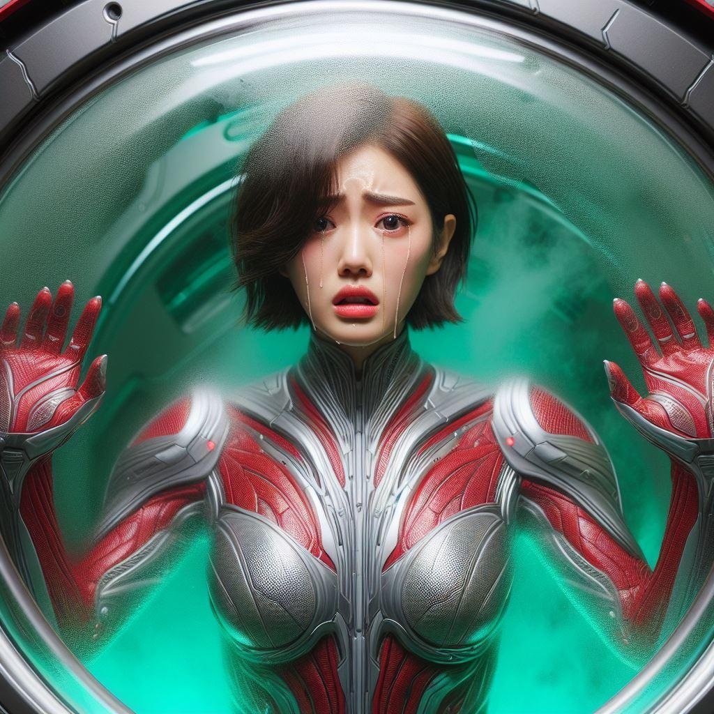 敗北したレッドレディはお仕置きカプセルの中に入れられて…#2