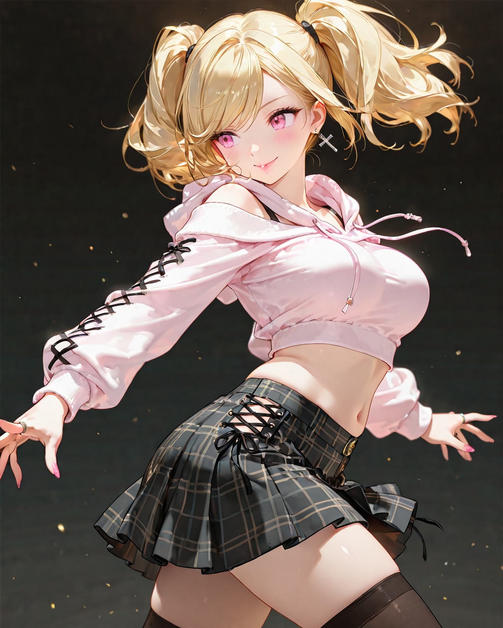 食い込む太ももとお腹