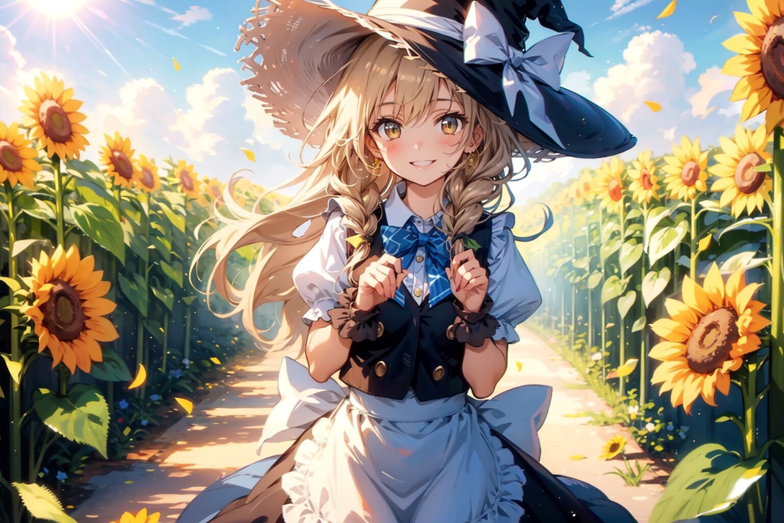 ひまわりの上に日は昇る | の人気AIイラスト・グラビア