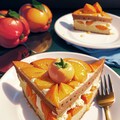 秋柿のケーキ 2枚目