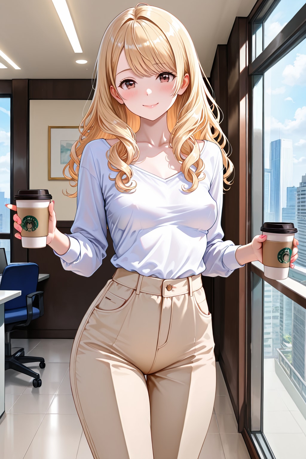 コーヒー買ってきたけど、飲む？