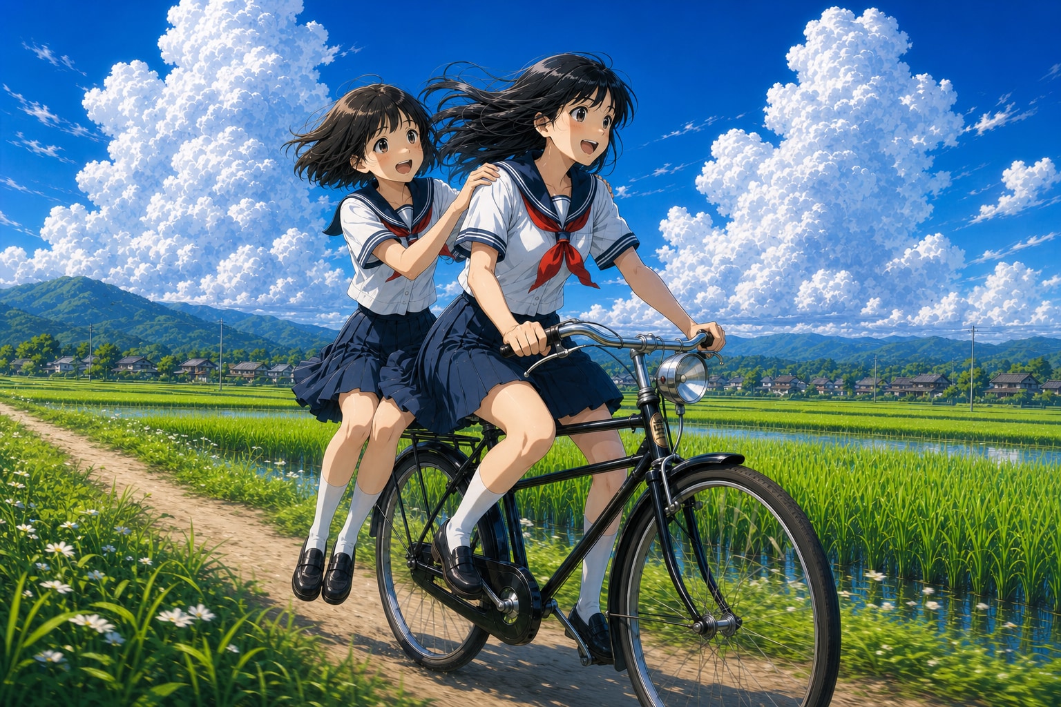 夏の二人乗り | の人気AIイラスト・グラビア