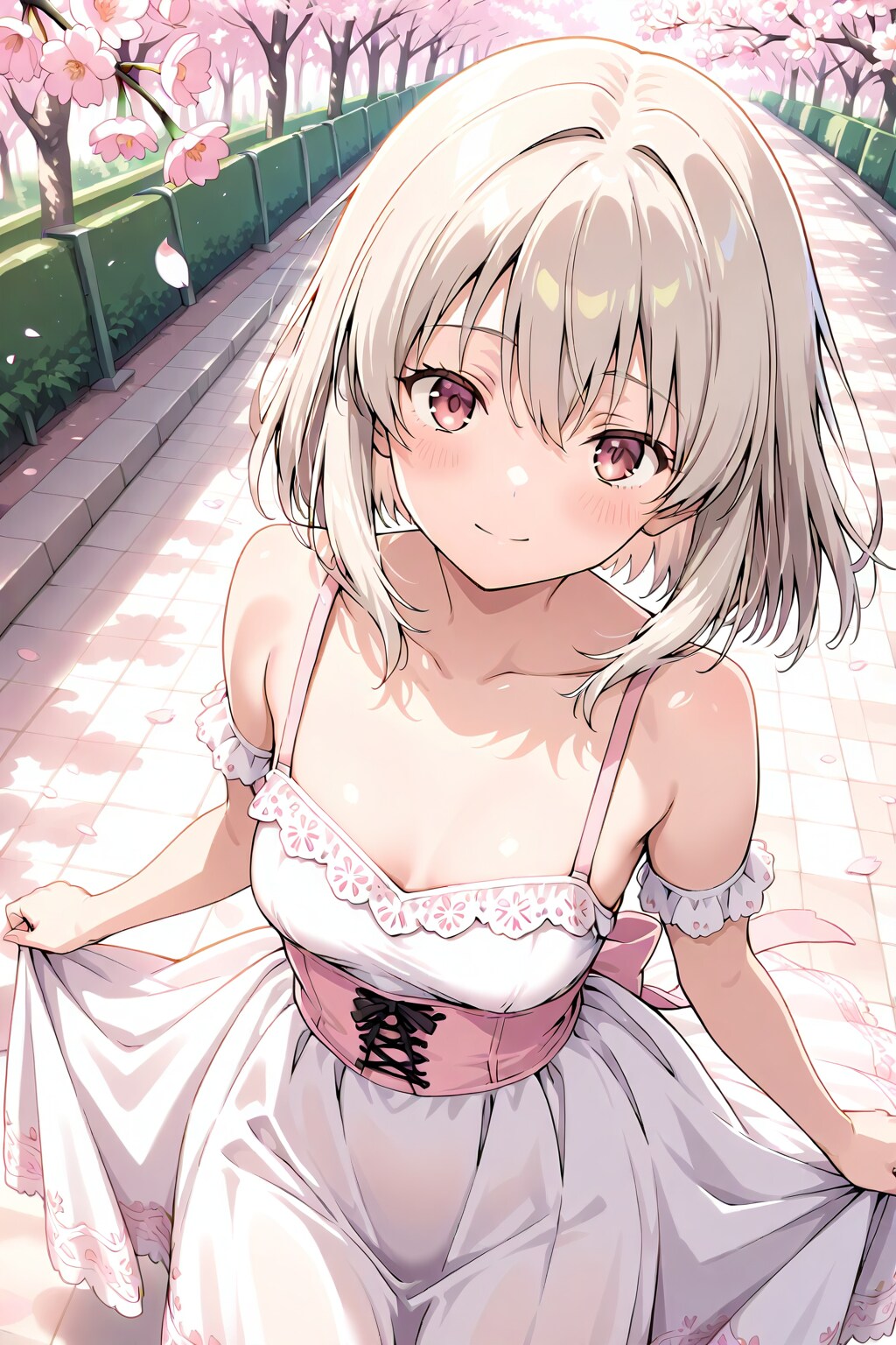桜の中の少女