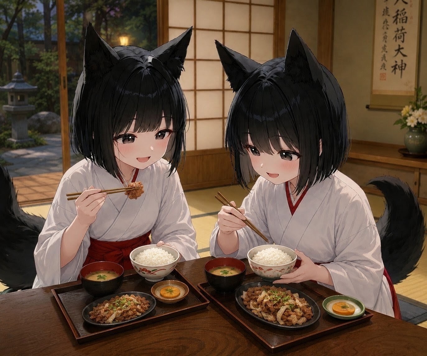 双子ちゃんの夕食 | の人気AIイラスト・グラビア