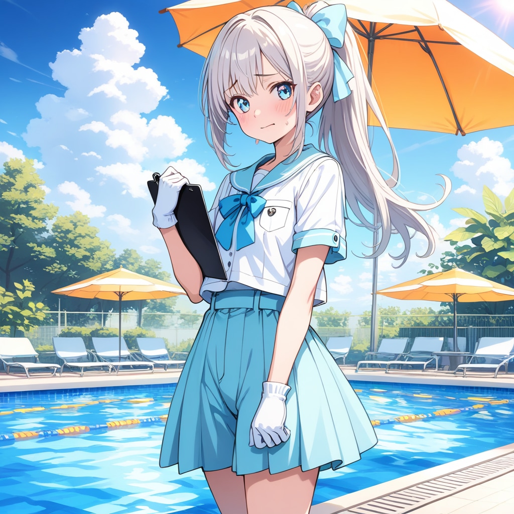 ひやひや監視員のプールサイド