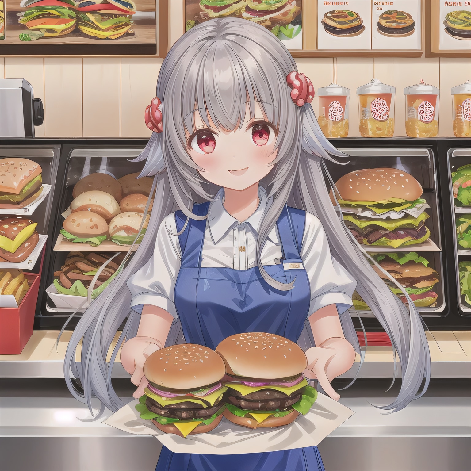 灰髪ロングでクルーの少女６ | の人気AIイラスト・グラビア