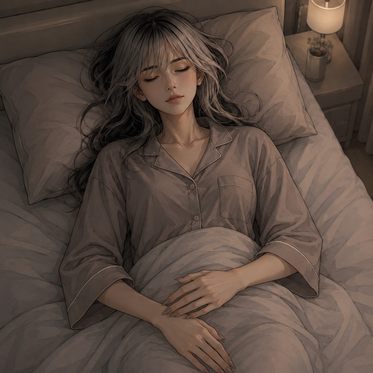 おやすみ🌙（レージュ） | の人気AIイラスト・グラビア