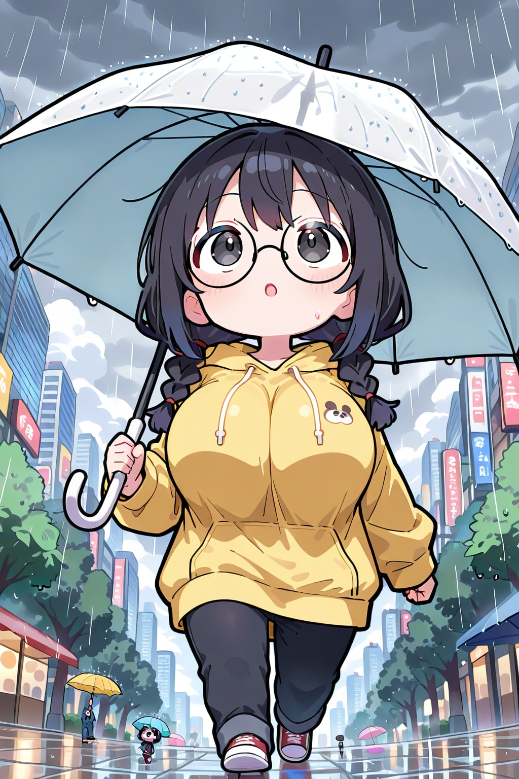 雨おさげちゃん | の人気AIイラスト・グラビア