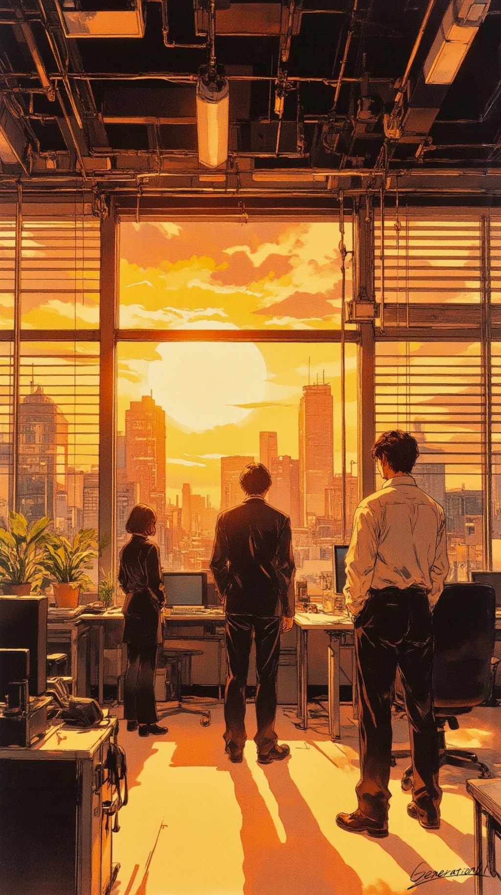 仕事終わりの黄昏／スマホ壁紙アーカイブ