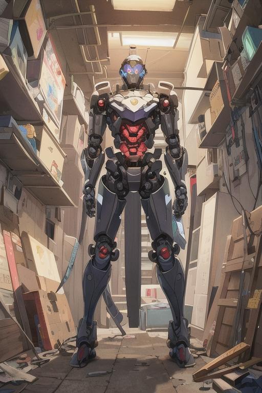 暴走して壊れたロボットを修理する パーツリメイクメカガール | の人気AIイラスト・グラビア