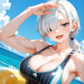 夏♪／海遊び（複数キャラです。） 3枚目