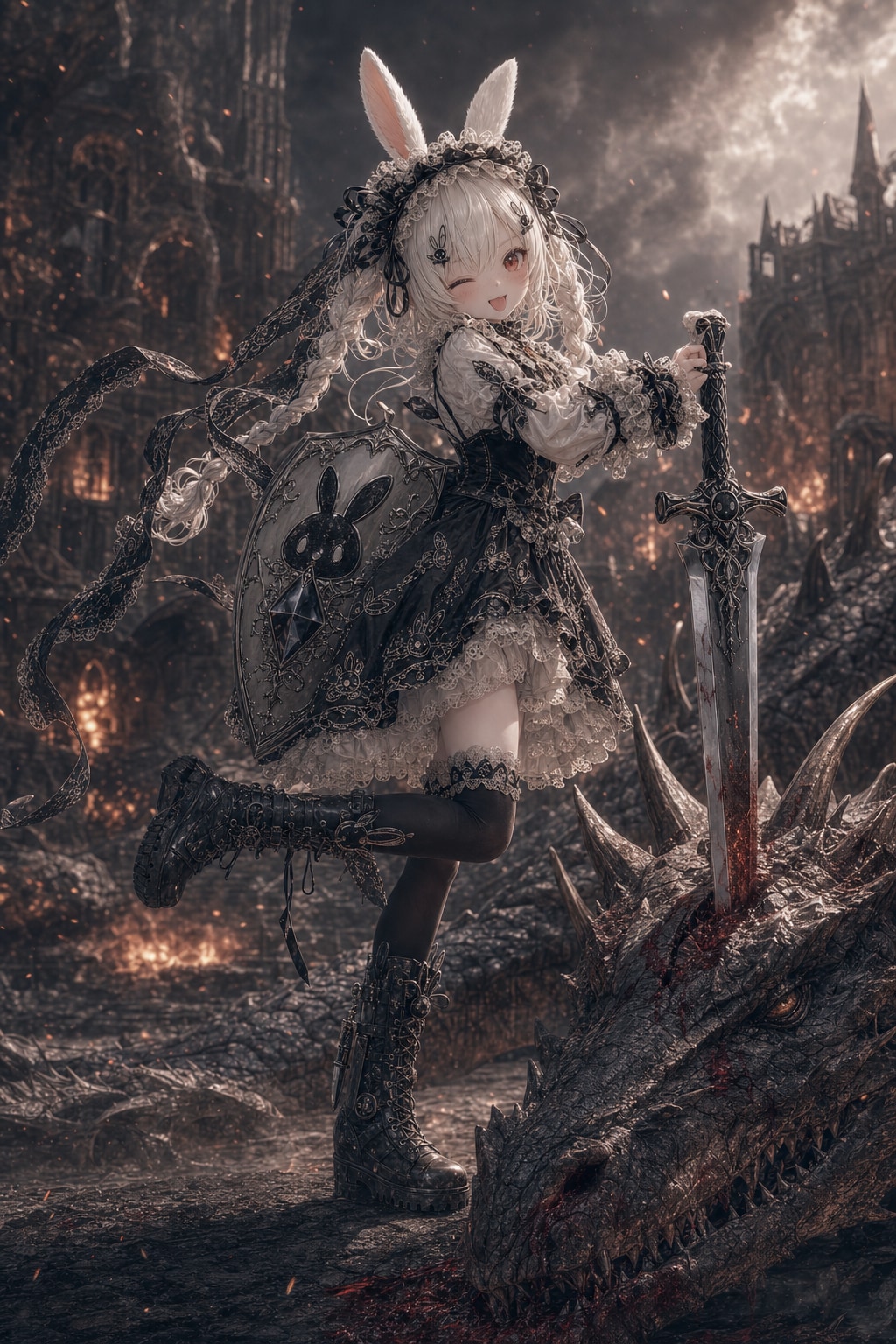 メイドウサぴょん、エンシェントドラゴンとエンカウント