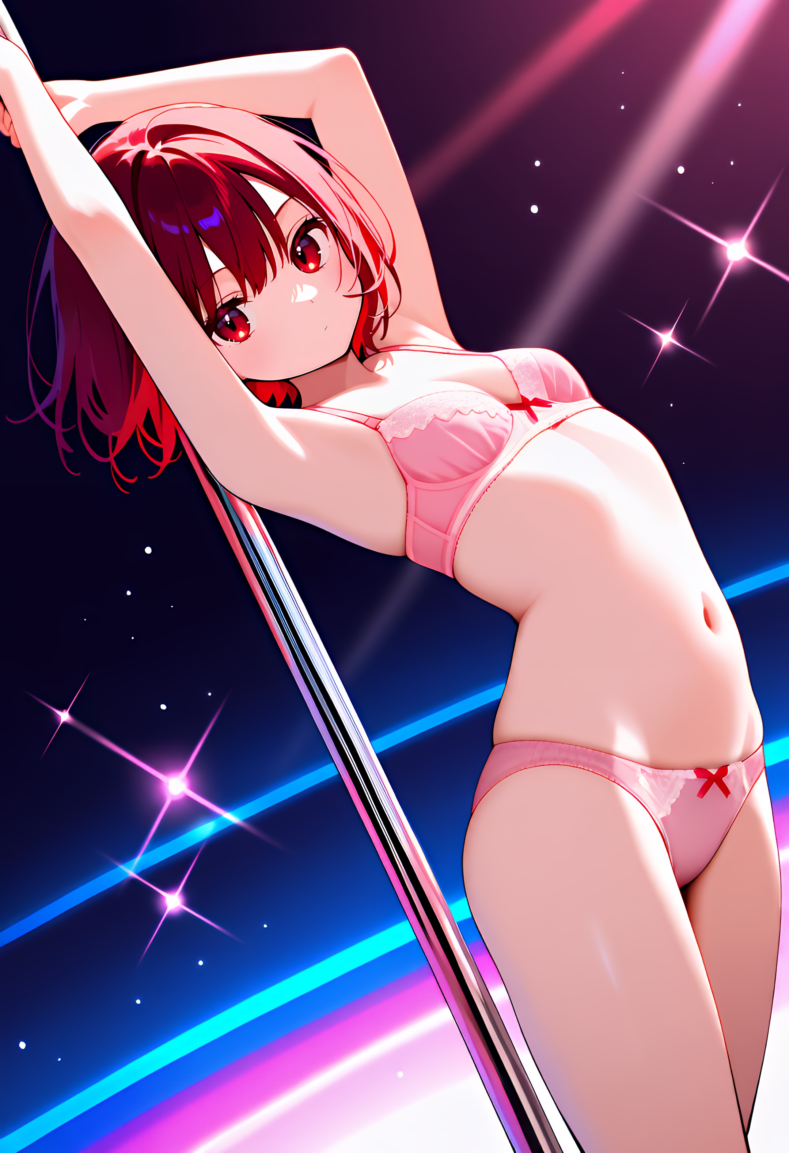 無表情ポールダンス