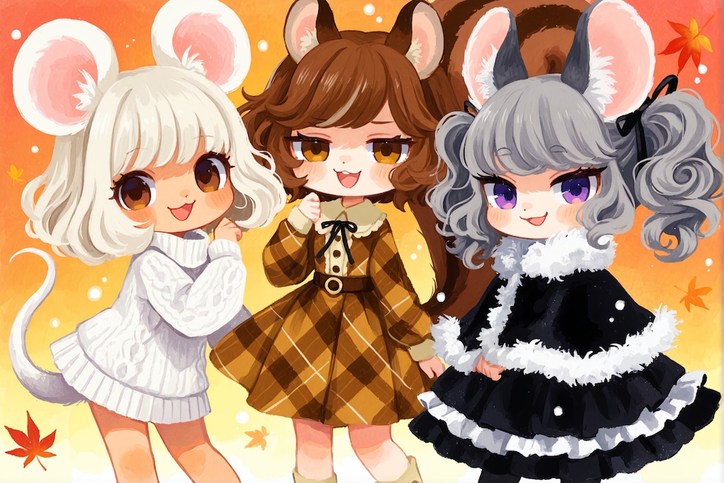 ねず耳3人娘🐭