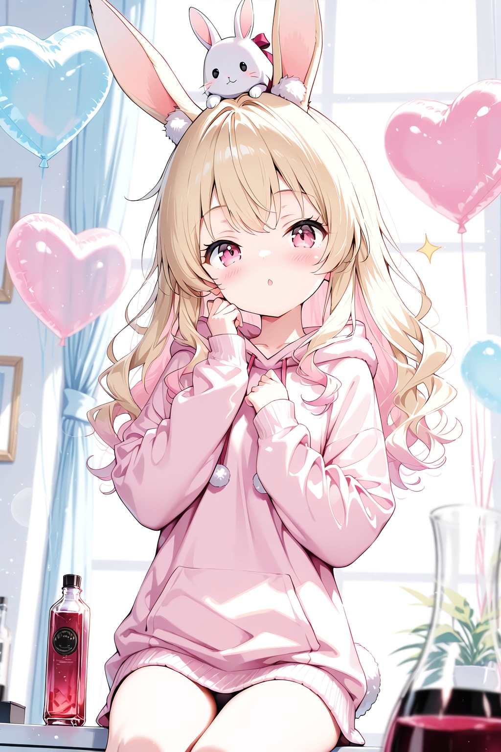 うさ耳魔法少女と契約うさぎ | の人気AIイラスト・グラビア